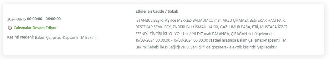 İstanbullular dikkat! Bugün bu ilçelerde elektrikler kesilecek 19